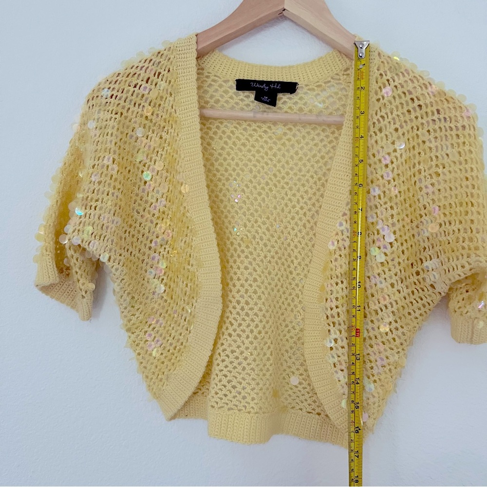 Wendy Hil NWOT sequin knit shrug - Picture 5 of 8